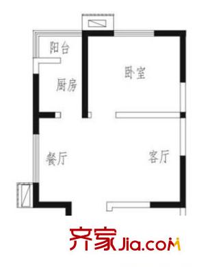 紫昕花庭戶型圖紫昕華庭 1室 戶型圖 1室2廳1衛(wèi)1廚