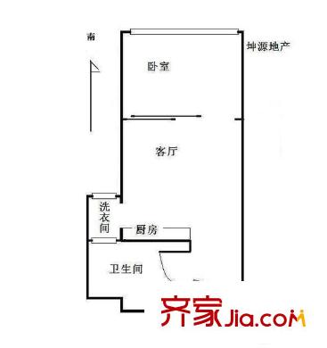 萊安逸境 1室 戶型圖
