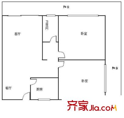 萊安逸境 2室 戶型圖
