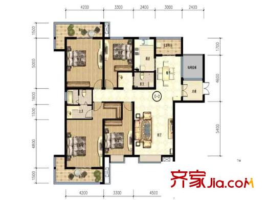 金旅城E2戶(hù)型 5室2廳2衛(wèi)1廚