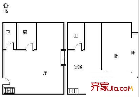 上城LOFT 2室 戶型圖