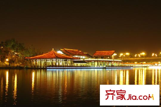 天地源?曲江香都曲江池夜景
