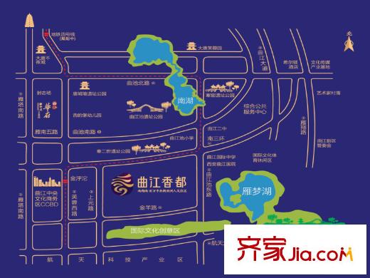 天地源?曲江香都區(qū)位圖