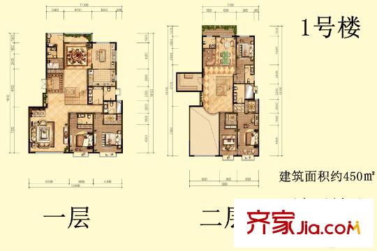 曲江6號(hào)三期1號(hào)樓復(fù)式戶型 5室3廳7衛(wèi)1廚