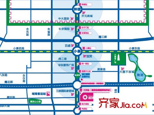 韶雨?地鐵城區(qū)位圖