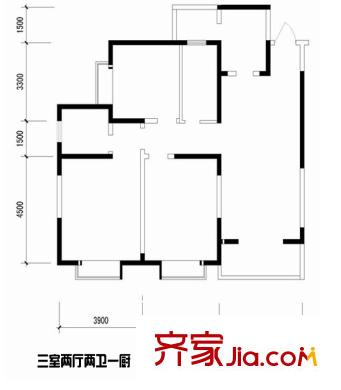 紫郡觀瀾5號(hào)樓A戶型 3室2廳2衛(wèi)1廚