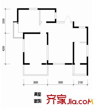 紫郡觀瀾5號(hào)樓B戶型 2室2廳1衛(wèi)1廚