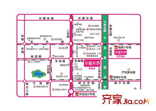 幸福美地區(qū)位圖