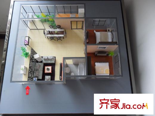 博大尚居B戶型 2室2廳1衛(wèi)1廚