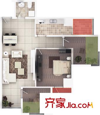 怡蘭?新主角1#C戶型 3室2廳1衛(wèi)1廚