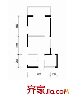紫郡觀瀾5號(hào)樓D戶型 1室1廳1衛(wèi)1廚