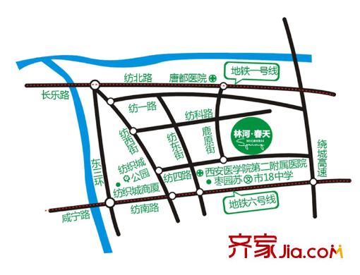 林河春天2期愛(ài)度筑區(qū)區(qū)位圖