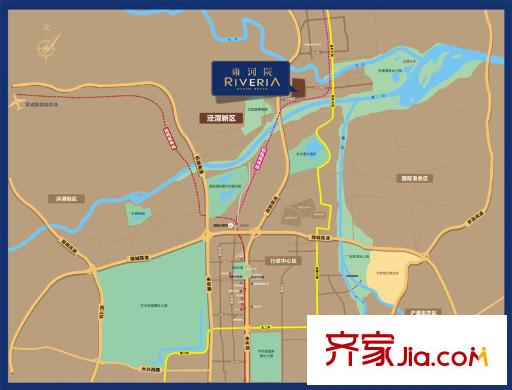 雍河院?岸戀區(qū)位圖