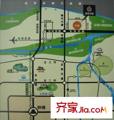 渭城風(fēng)景區(qū)位圖
