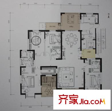自在山A戶(hù)型 3室3廳4衛(wèi)2廚