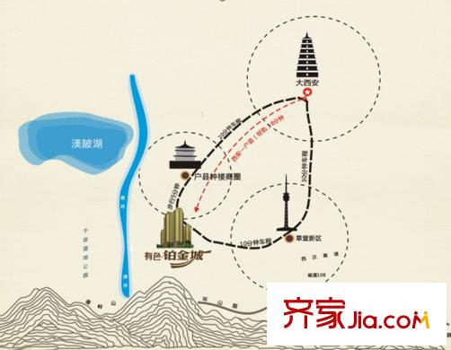 有色鉑金城區(qū)域圖