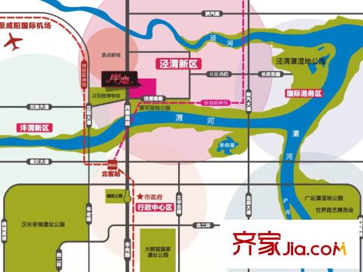 雍河院?岸戀一期區(qū)位圖