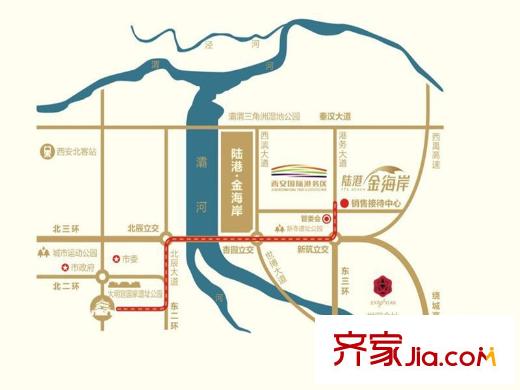 陸港?金海岸區(qū)位圖
