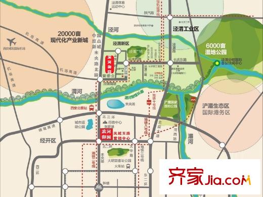 濱河御園區(qū)位圖