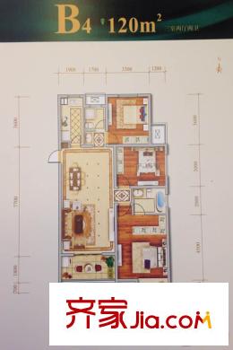 空港?綠地新城3#洋房B4戶型 3室2廳2衛(wèi)1廚