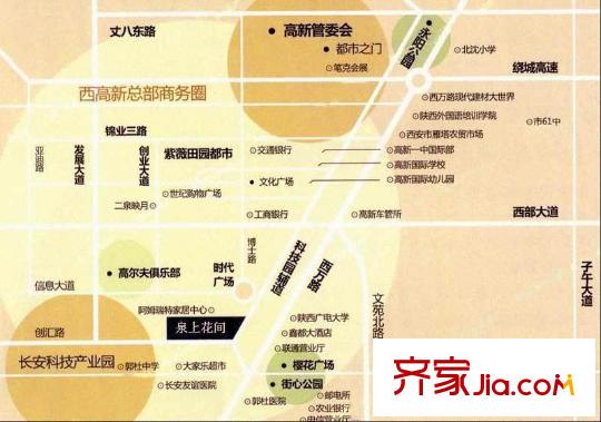 泉上花間區(qū)位圖