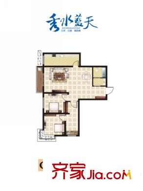 中明?涇渭華府1/2號(hào)樓C2戶型 2室2廳1衛(wèi)1廚
