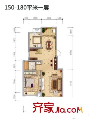 空港?綠地新城三期疊拼150-180平米一層 4室2廳4衛(wèi)1廚