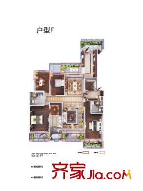 旺座城―海德堡PARK5號樓F戶型 4室2廳3衛(wèi)1廚