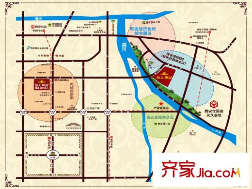 西安?恒大御景區(qū)位圖