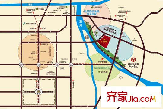 西安?恒大御景區(qū)位圖