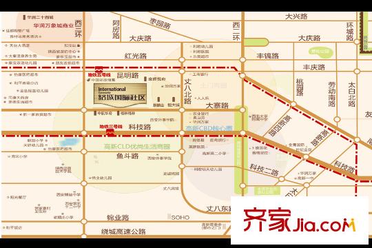 銘城國(guó)際社區(qū)區(qū)位圖