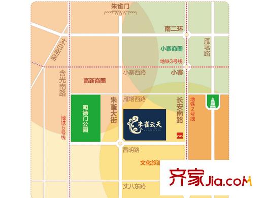 朱雀云天區(qū)位圖