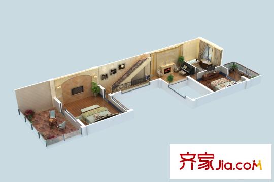 陽(yáng)光臺(tái)365B戶型2層 2室1衛(wèi)