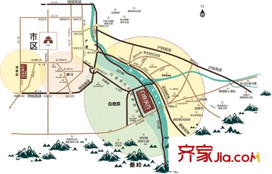 白鹿溪谷區(qū)位圖