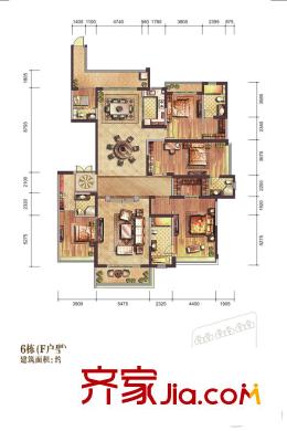 雅居樂?御賓府F戶型 4室3廳5衛(wèi)1廚