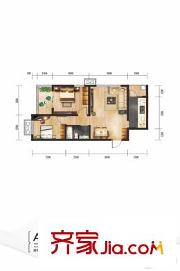 鼎正?大都城9號(hào)樓A戶型 2室2廳1衛(wèi)1廚