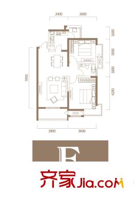 恒基碧翠錦華2期【紫闕】E2戶型 2室2廳1衛(wèi)1廚