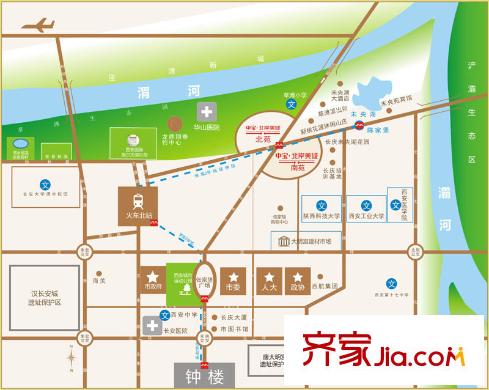 中寶北岸美域交通圖區(qū)域圖
