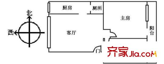 39所1區(qū) 2室 戶型圖