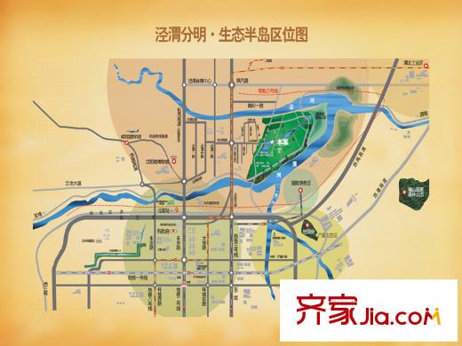 涇渭分明?生態(tài)半島區(qū)位圖