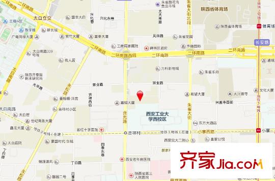 唐城賓館家屬院交通圖 