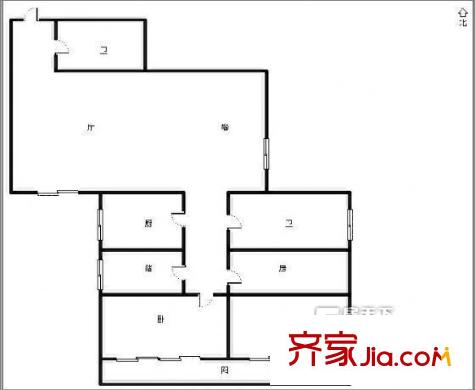 千禧閣 3室 戶型圖