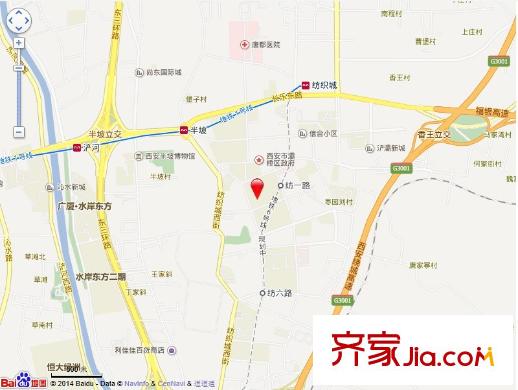 紡織城平等區(qū)家屬院交通圖 