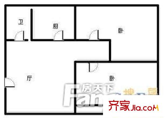 朱雀東坊 2室 戶型圖