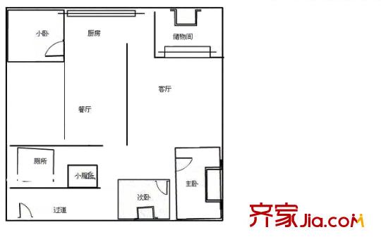 西安 省公安廳家屬院四室戶型圖