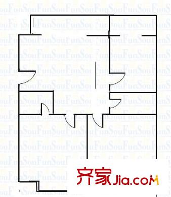 霽虹園小區(qū) 2室 戶型圖