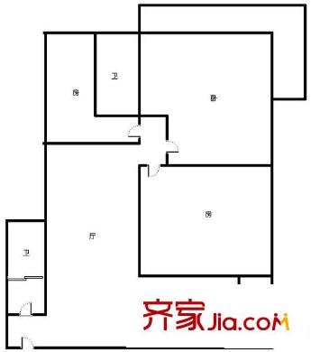 豪盛大廈 3室 戶型圖