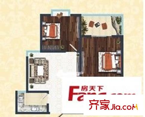 39所1區(qū) 2室 戶型圖
