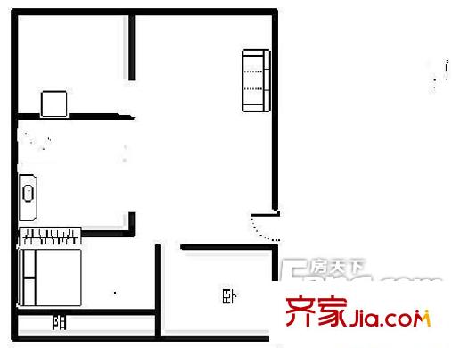 大華花園戶型圖戶型圖 2室1廳1衛(wèi)