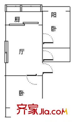 居業(yè)家園 2室 戶型圖